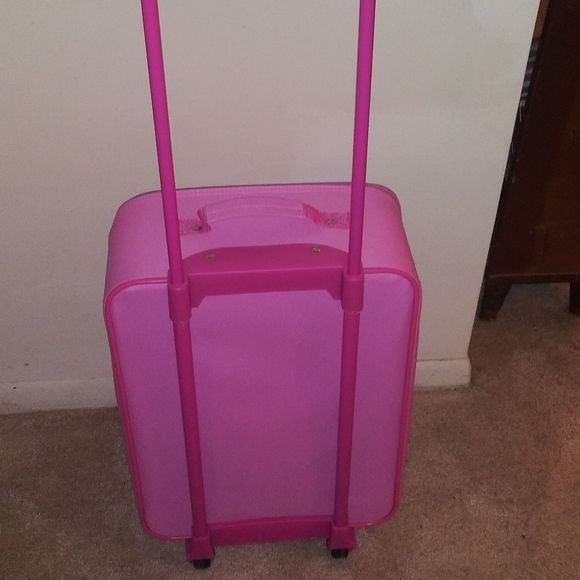 Disney Princess Rolling Suitcase Pink Carry-on Kid-friendly Luggage Excellent - Picture 3 of 12